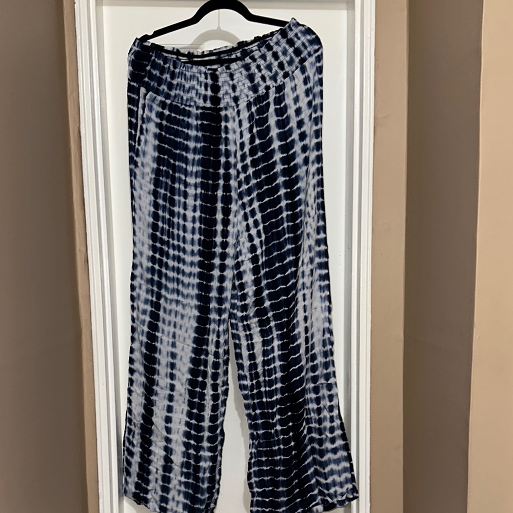 2 Piece Tie-Dye Wide-Leg Pants with strapless top